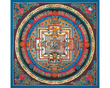 **金色西藏曼陀罗——时轮金刚手绘唐卡**