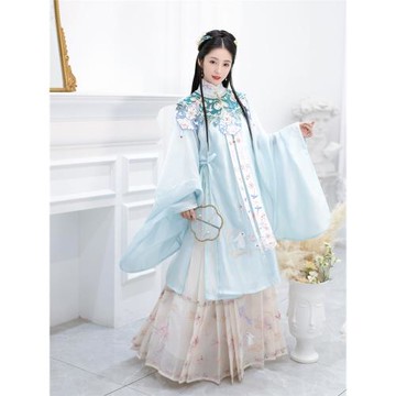 云藏月繡玉琉煙原創明制云肩漢服全套繡花馬面裙女款長衫立領春夏