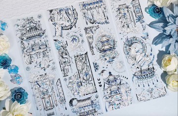 凌上寒宵 PET 紙膠帶 貝殼光 5米卷