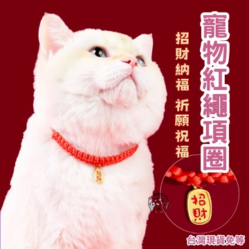 【12HR台灣出貨】寵物項圈 吉祥項圈 吉利項圈 貓項圈 平安鎖 平安鎖項圈 項圈 貓咪項圈 貓鈴鐺項圈 鈴鐺項圈 紅繩