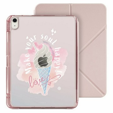 夏日系列 夏日冰淇淋 iPad Air 11/pro13可拆式防摔透明筆槽摺套