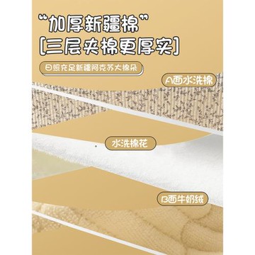 2025新款冬季牛奶絨床蓋一面絨一面棉非純棉床單三件套四季通用a