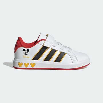 Adidas 愛迪達 Grand Court Mickey EL [JQ8067] 中童 運動休閒鞋 迪士尼米奇 白黑紅
