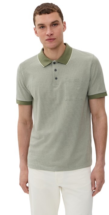 Theory Birdseye Polo Green Multi L