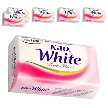Kao 花王 White 香皂 清新花香 滋潤保濕  130g  6個