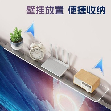 臺灣發貨>亞克力隔板免打孔置物架分層掛牆一字板廚房衛生間浴室牆上置物板UXP