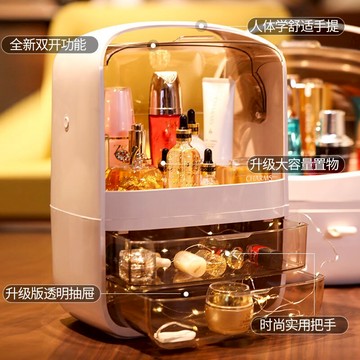 潘多拉化妝品收納盒桌面護膚品置物架簡約防塵手提宿舍大容量