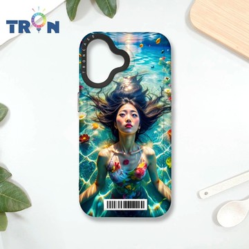 TRON IPHONE 16 花海中游泳的少女 防摔 MAGSAFE 磁吸 太空載具殼 透黑 手機殼