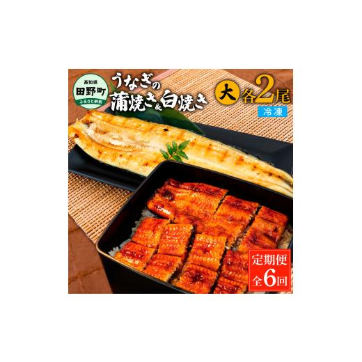 ふるさと納税 高知県 田野町 田野町産うなぎの蒲焼き(大) うなぎの白焼き(大) 各2尾×6回 定期便 6ヶ月 定期コース 1尾あたり120〜150g タレ付き 山椒付き う…