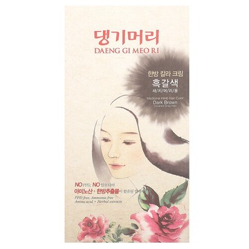 DAENG GI MEO RI, 草本染髮劑，深棕色，1 套