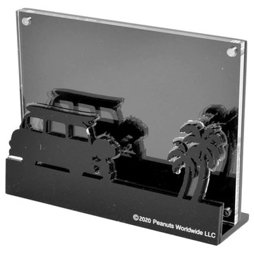 asdfkitty*特價 SNOOPY史努比 椰子樹汽車剪影 相框-日本正版商品