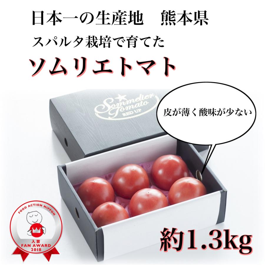 とまと 受賞歴３回！ソムリエ トマト １.３kg（６玉〜１０玉)