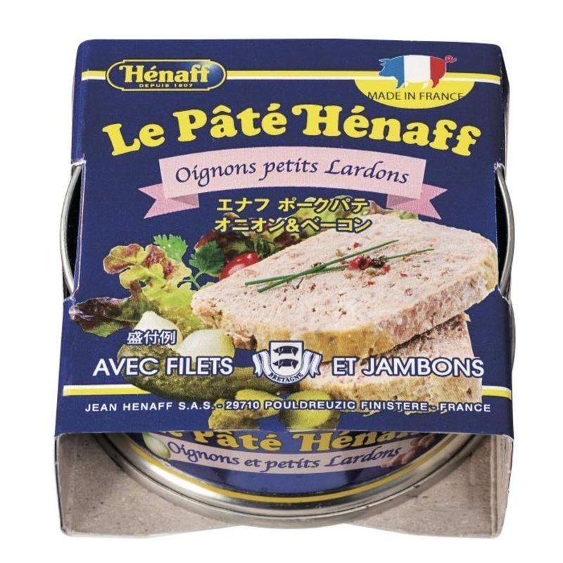 HENAFF (エナフ) ポーク パテ オニオンベーコン 78g 缶 フランス産 豚肉 使用発色剤不使用