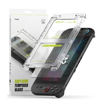 Ringke Easy Slide Glass 適用於 Nintendo Switch 2 透明鋼化玻璃屏幕保護