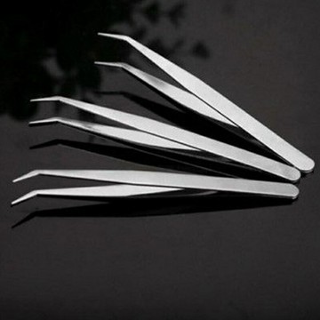 鑷子不銹鋼園藝工具無土栽培蔬菜播種水培育苗精密彎頭細尖好用捏