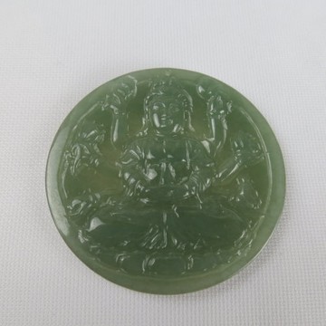 天然緬甸玉A貨千手觀音項鍊 #1292