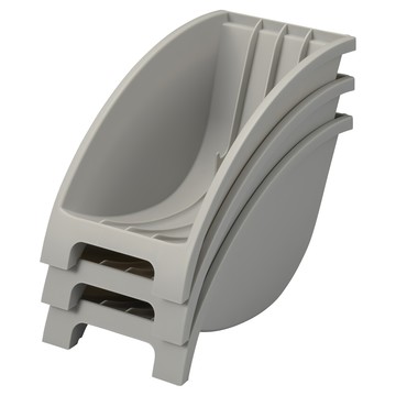 CB JAPAN atomico系列 抗菌餐盤收納架 寬款  灰色  1組