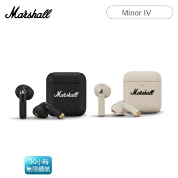 Marshall Minor IV 真無線藍牙耳機 Black/Cream 經典黑/奶油白
