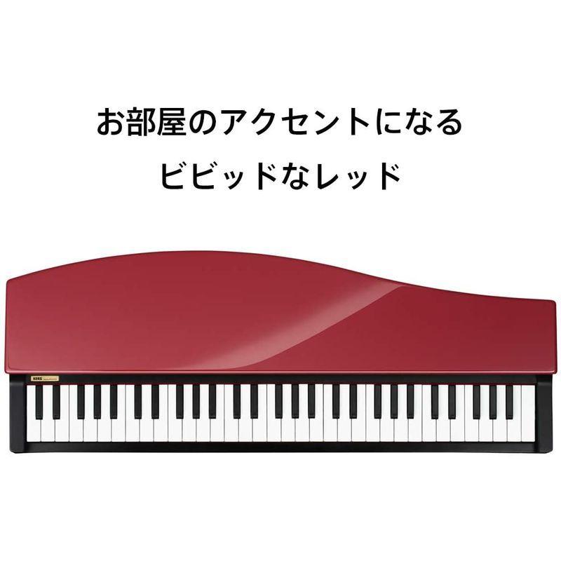 KORG MICROPIANO マイクロピアノ ミニ鍵盤61鍵 レッド 61曲のデモソング内蔵 自動演奏可能