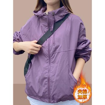 2026秋冬新款女士短外套加絨加厚沖鋒衣爆款女裝短款小個子棒球服