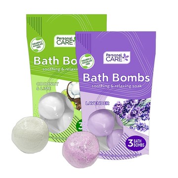 Personal Care 香氛泡澡球3入/袋(薰衣草/檸檬椰奶)