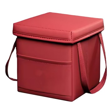 妃妃嚴選 汽車收納盒  酒紅色  18 x 18 x 19cm