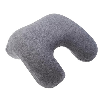 Mimo 米夢家居 午睡防手麻 多功能記憶趴睡枕/飛機旅行車用護頸凹槽枕  灰色