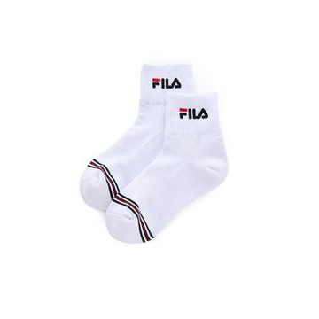 FILA 半毛巾短襪-白色 SCA-1005-WT