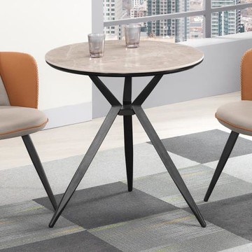 Boden-艾恩2.3尺工業風岩板圓型餐桌/小圓桌/休閒桌/商業洽談桌