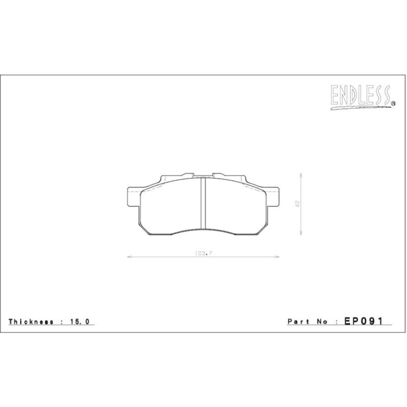 エンドレス ブレーキパッド MX72K フロント ゼスト JE1 JE2 H18/2〜H24