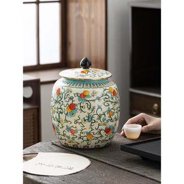 茶葉罐陶瓷茶罐密封罐儲存罐存茶罐家用大號小號中式復古精品高檔