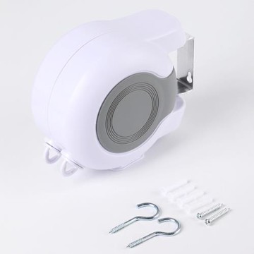 亞馬遜塑料13米加厚伸縮晾衣繩旋轉防風晾衣架26雙線收納器