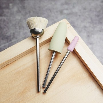 前置磨頭組 (T型石英、細面拋光、碗型羊毛棕刷)