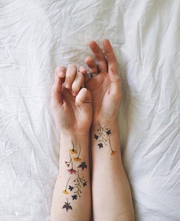 柔彩調色盤 -2入紋身貼紙 原創手繪設計