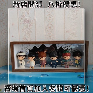盲盒展示盒 盲盒收納盒 公仔收納盒 盲盒收納 展示櫃 小野二代盲盒收納展示畫框防塵透明展示盒掛墻桌上擺放贈送背景圖