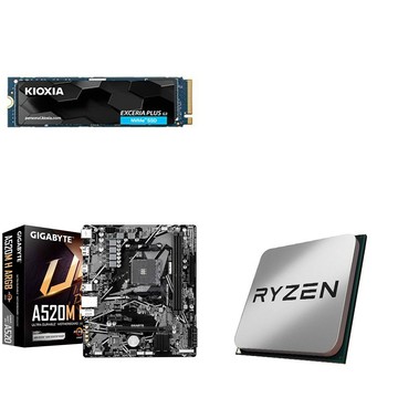AMD 〈鈔省價〉R5 5600X MPK+技嘉 A520M H ARGB D4+鎧俠 PLUS G3 2TB SSD