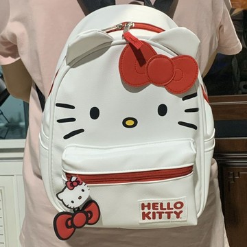 臺灣出貨💥hellokitty雙肩包少女心耐髒學生揹包簡約百搭款凱特貓雙肩包