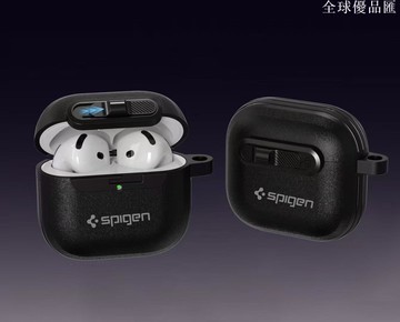 【全球優品匯】Spigen適用蘋果AirPods 4/3/pro 2耳機套掛鉤卡扣款保護套三星Galaxy buds3/3 pro鎖扣防摔保護殼硬殼