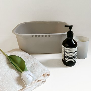 GINII基尼|無印簡約方形水盆 8L/大容量設計 實用設計 盆 邊緣加寬 洗衣盆 面盆 深盆 洗臉盆 洗菜盆 盥洗盆 臉盆 泡腳盆 圓盆