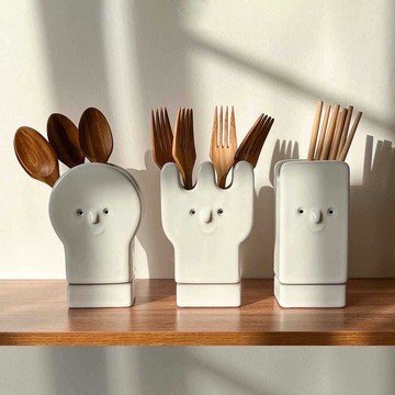 (手作) 陶瓷餐具收納架 (湯匙、叉子、筷子) 設計