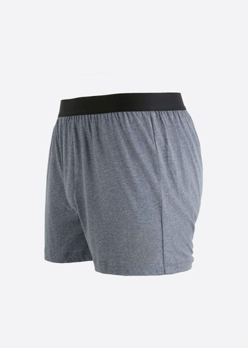 男款_Freedom．不開襟純棉寬鬆四角內褲(灰麻藍)