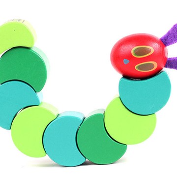 木製百變扭扭蟲 好餓好餓的毛毛蟲 益智玩具 百變扭扭蟲 彩虹百變扭扭蟲毛毛蟲  嬰幼手指安撫玩具 【包郵】