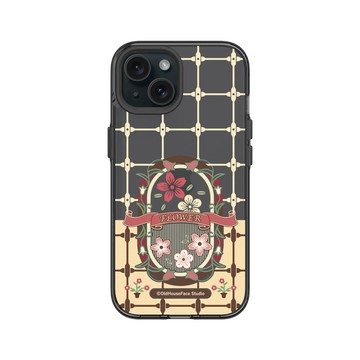 iPhone 15 Clear 酷墨灰 - 老屋顏 Old House Face - 鐵窗花 - 花卉