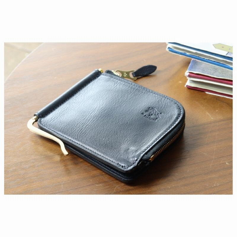 IL BISONTE イルビゾンテ 財布 2つ折りガマ口ウォレットスモール