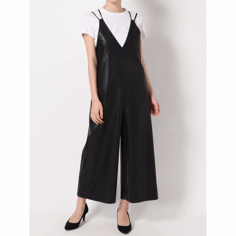 公式 Mercuryduo マーキュリーデュオ フェイクレザーキャミロンパース 通販 Lineポイント最大1 0 Get Lineショッピング