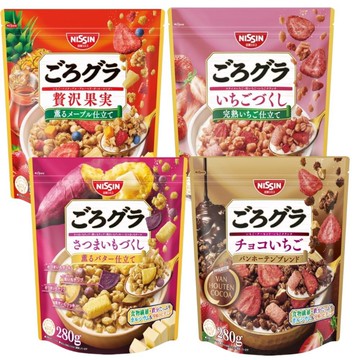 #悠西將# 日本 日清 NISSIN 早餐麥片 麥片 番薯風味 綜合水果味 草莓可可味 草莓味