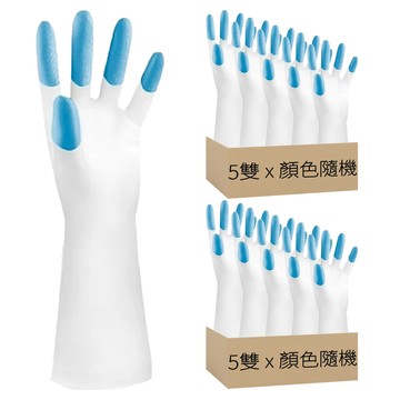 龍首 防水乳膠PVC手套 Y271  顏色隨機  掌寬8.5cm  10雙