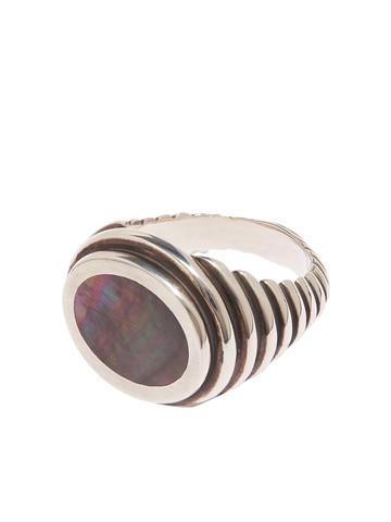 M.Cohen - Lira oval ring - men - Sterling Silver - 10