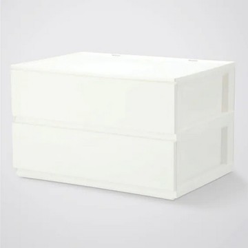 抽屜式收納盒 寬低型 N INBOX R 2D2DR WH NITORI宜得利家居