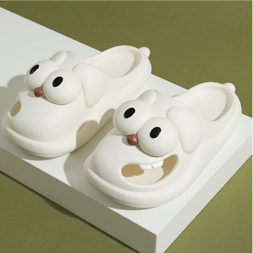 【LN】現+預 厚底大眼狗情侶洞洞沙灘涼拖(洞洞鞋/休閒/卡通/可愛)